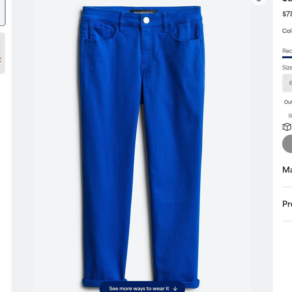 NWT - Prosperity Janie Capri Boyfriend Jean